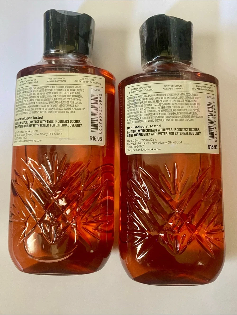 Bath & Body Works Whiskey Toast Men's 3-in-1 Hair Face & Body Wash - Amber Brown